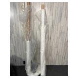 2 rolls of white fabric
