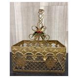 Gold metal Christmas basket