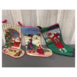 Needle point Christmas stockings