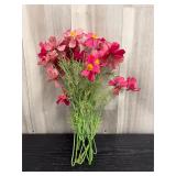 Artificial bunch of pink cosmos flowers