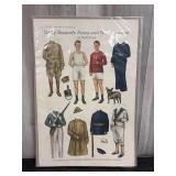 1917 paper doll page titled 'Betty Bonnet's Army a