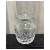 Vintage crystal glass jelly jar