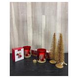 Red & gold Christmas decoration lot
