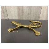 decorative gold-tone lizard