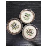Sheridan Silver ceramic bird coasters