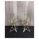 Metal angel candle holders