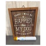 Dog sign and pet nail trimmer