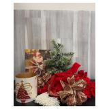 Christmas decorations shelf lot