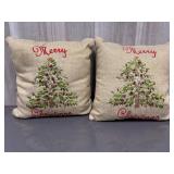 Set of 'Merry Christmas' 20' pillows