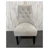 light gray upholstered dining chair