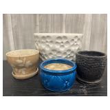 assorted ceramic and pottery flower pots