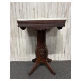 antique Victorian Eastlake-style marble-top side t
