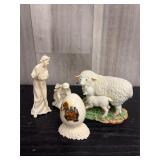 Millenium Nativity Set & bisque porcelain Sheep fi