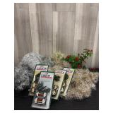 Holiday tinsel, lights, & holly lot