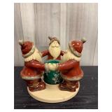 Ceramic Santas-around-a-candle