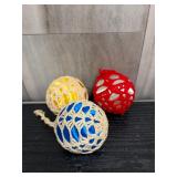 Crocheted lace Christmas ornaments