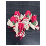 Fabric roses & lace set