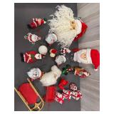 Lot of Santa clause Christmas ornaments