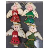Vintage felt angel Christmas organments