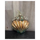 Decorated Seashell & pearl hanging ornament