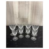 Cut-glass sherry & cordial glasses