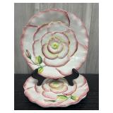 Decorative ceramic rose plates