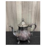 Vintage silver-plated footed coffee pot