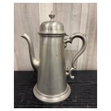 Tall pewter coffee pot