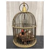 vintage domed brass decorative birdcage