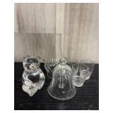 Clear glass tabletop decor