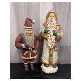 Painted wooden Santas