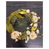 Vintage green and white Garden Party hat