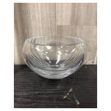 heavy clear crystal decorative bowl