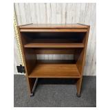 Wooden media cart/printer stand on wheels