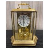 Bulova quartz anniversary mantel clock with polish