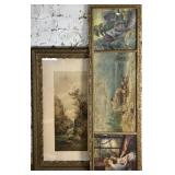 Lithograph Triptych and Landscape