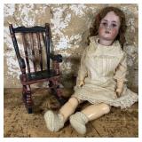 Antique Doll and Chair