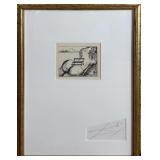 Signed Dali Woodcut