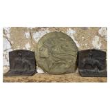 Native American Plaque and bookends