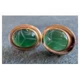 14k Gold Scarab Earrings