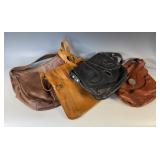 Four Vintage Leather Bags