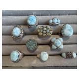 Sterling and Stone Rings