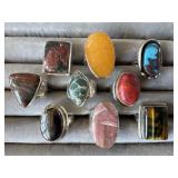 Sterling and Stone Rings