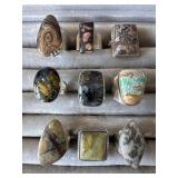 Silver and Stone Rings