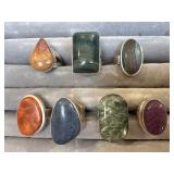 Sterling and Stone Rings