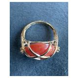14k Gold Jade Ring