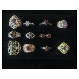 Sterling and Gemstone Rings