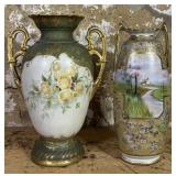 Nippon and Limoges Vases