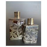 Two Silver Perfume Bottles