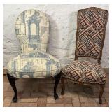 Slipper Chair and Back Stool